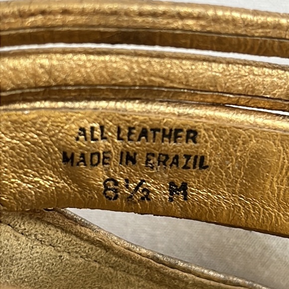 Tory Burch Constance gold braided T-strap high heels - Picture 13 of 15